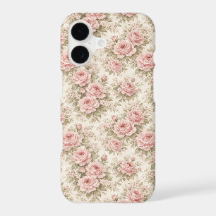 Elegant Vintage Rose Seamless Floral Pattern iPhone 17 Case