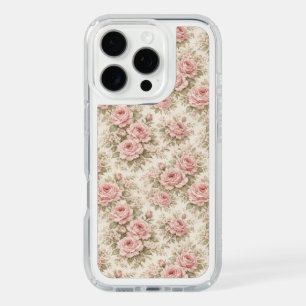 Elegant Vintage Rose Seamless Floral Pattern iPhone 16 Pro Case