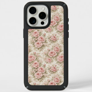 Elegant Vintage Rose Seamless Floral Pattern iPhone 15 Pro Max Case