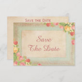 Elegant Vintage Roses 90th Birthday Save The Date (Front/Back)