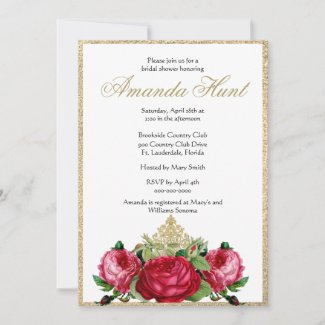 Elegant Vintage Roses Bridal Shower