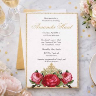 Elegant Vintage Roses Bridal Shower