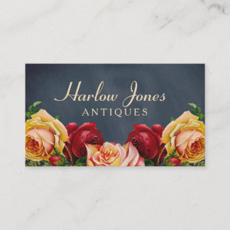 Elegant Vintage Roses Business Card
