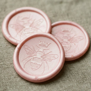 Elegant Vintage Royal Crown Honey Queen Bee Wax Seal Stamp