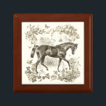 Elegant Vintage Rustic Beige Horse Floral Toile Gift Box<br><div class="desc">Elevate your gift-giving with timeless elegance inspired by classic French design. This toile de Jouy–style wrapping paper features a beautifully detailed pastoral scene with horses, celebrating movement, tradition, and refined craftsmanship. Available in the iconic blue-and-white palette as well as rich colorways like wine red, sage green, monochromatic black and white,...</div>