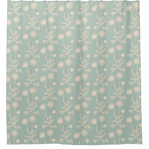 Elegant Vintage Rustic Wild Daisies Floral Pattern Shower Curtain