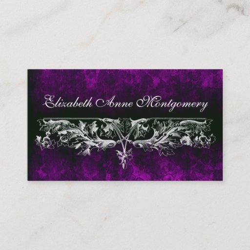 Customizable Elegant Vintage Scroll Professional Business Cards
