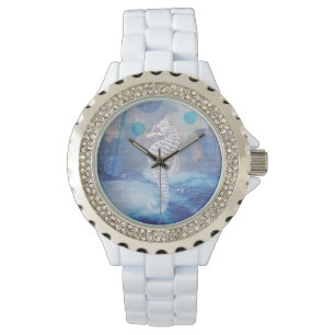 Elegant Vintage Seahorse Blue Ocean Watch