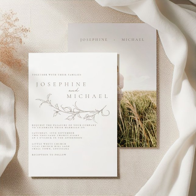 Elegant Vintage Sepia Wedding Invitation (Creator Uploaded)