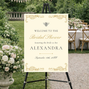 Elegant Vintage She Found Her Honey Bridal Shower Foam Board