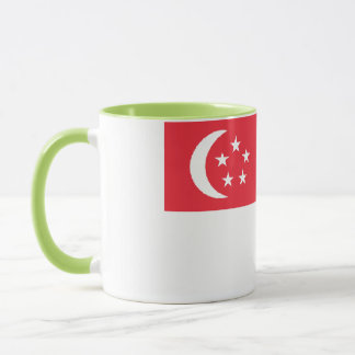 Elegant Vintage Singaporean Flag Covered Ceramic Mug