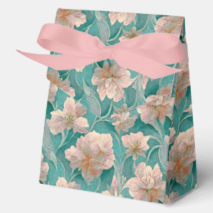 Elegant Vintage Soft Floral Pink and Blue Favor Boxes