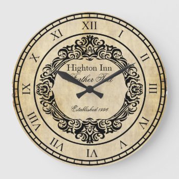 Elegant Vintage Style Personalized Wall Clock by elizme1 at Zazzle