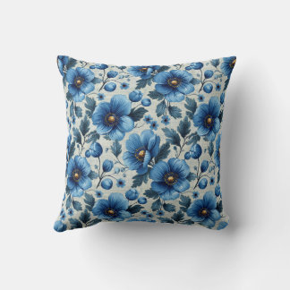 Elegant Vintage Stylish Romantic Floral Chic Throw Pillow
