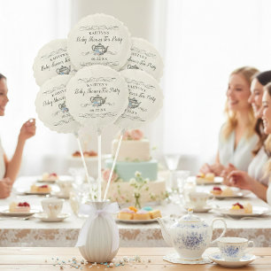 Elegant Vintage Tea Party   Baby Shower Balloon