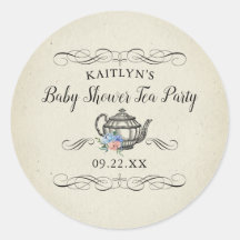 Tea party stickersparty bagsweet cone labelsbirthday24baby shower