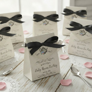 Elegant Vintage Tea Party   Baby Shower Favor Boxes