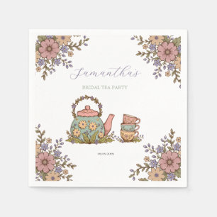 Elegant Vintage Tea Party Bridal Shower Napkins