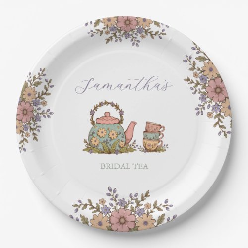 Elegant Vintage Tea Party Bridal Shower  Paper Plates