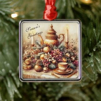 Elegant Vintage Tea Party Christmas 