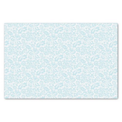 Elegant Vintage Teal Venetian Floral Botanical Tissue Paper