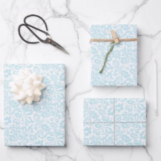 Elegant Vintage Teal Venetian Floral Botanical