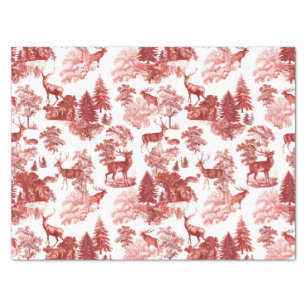 Christmas Toile Burgundy - Wholesale Tissue Paper Design - Made in USA