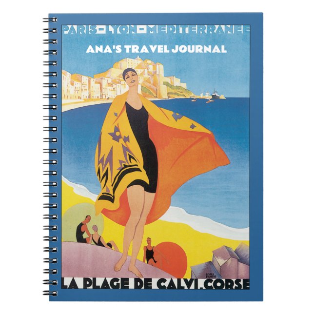 Elegant Vintage Travel Poster Journal  (Front)