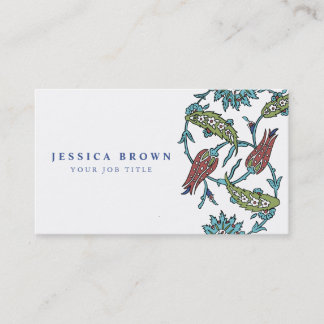 Elegant Vintage Turkish garden flower composition. Business Card