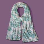Elegant vintage turquoise toile de jouy scarf<br><div class="desc">Vintage retro turquoise toile de jouy Scarf. Enhance your wardrobe with the timeless elegance of toile de jouy vintage designs, inspired by the exquisite patterns of french hot pink scenes. These sophisticated Toile prints are an all time rage at the moment, beautiful designs that bring natural beauty and charm. This...</div>