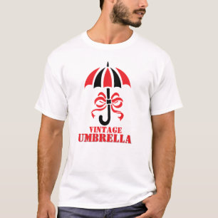 Elegant Vintage Umbrella with Ribbon Bow Design T-Shirt