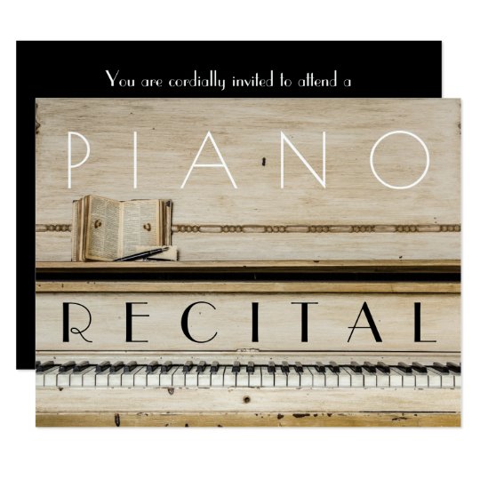 elegant vintage unisex piano recital invitations zazzle com