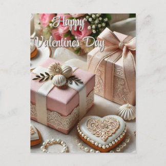Elegant Vintage Valentine's Day Postcard