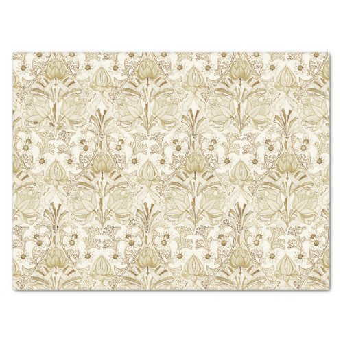 Elegant Vintage Victorian Beige Flower Pattern Tissue Paper