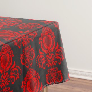 Elegant, Vintage, Victorian Damask Red