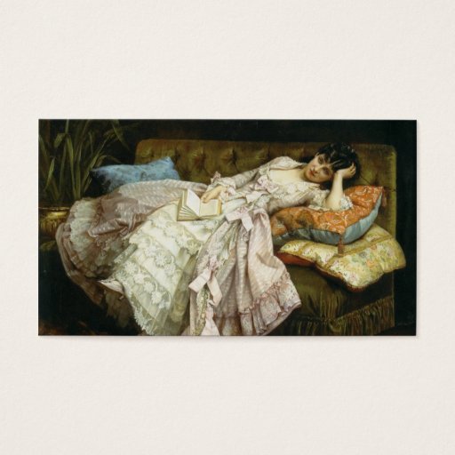 Customizable Elegant Vintage Victorian Lady, Art Template Business Cards