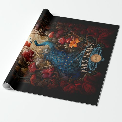 Elegant Vintage Victorian Peacock Romantic Wrapping Paper