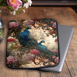 Elegant Vintage Victorian Peacocks Bohemian Laptop Sleeve<br><div class="desc">Indulge in the timeless beauty of this Peacocks in a Tree Elegant Vintage Victorian Bohemian Electronics Bag. This boho-chic case boasts a touch of Victorian vintage crafting charm, with two regal peacocks perched in a tree. Perfect as a personalised gift, this vintage bag has bohemian elegance. Personalization is at your...</div>