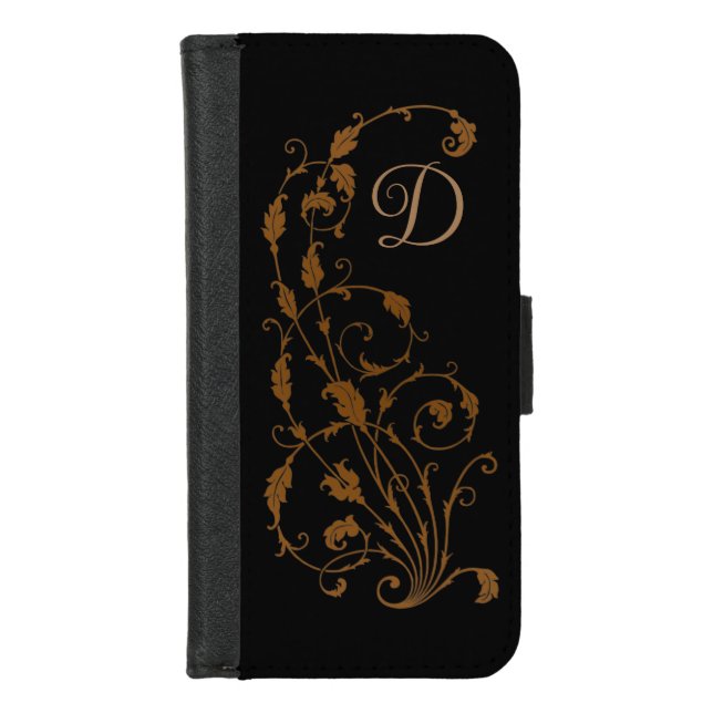 Elegant, Vintage, Victorian Steampunk  iPhone Wallet Case (Front)