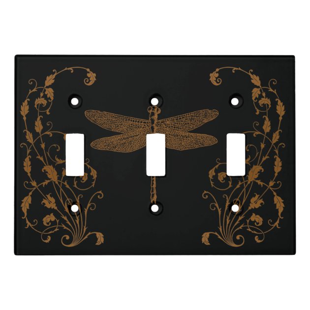 Industrial Switch Plate Steampunk Light Switch Cover - Rust Color With Gears & Pipes For Industrial Home Decor Industrial Steampunk Switch Plate Rust Color Gears