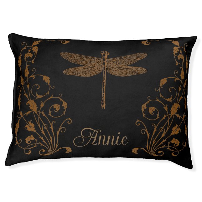 Elegant, Vintage, Victorian Steampunk Personalized Pet Bed (Front)