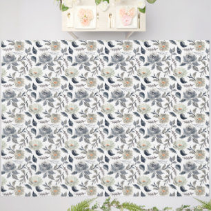 Elegant Vintage Watercolor Floral Botanical Outdoor Rug