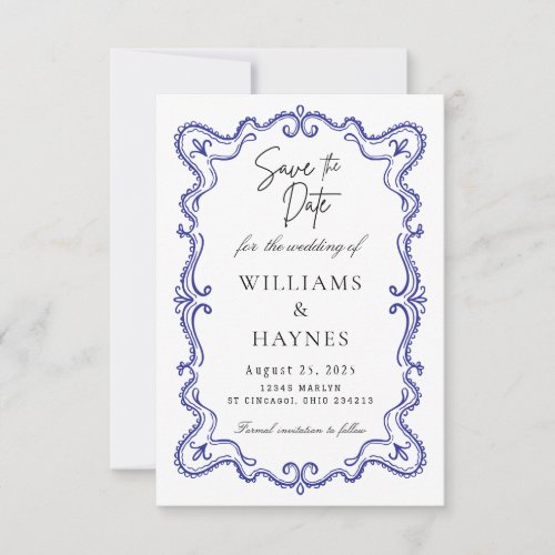 Elegant Vintage Wedding Announcement Card