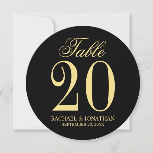 Elegant Vintage Wedding Circle Table Number Card