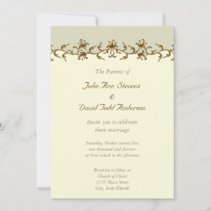 Elegant Vintage Wedding Invitation