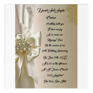 Elegant Vintage Wedding Invitation – Ornate Gold F Acrylic Print