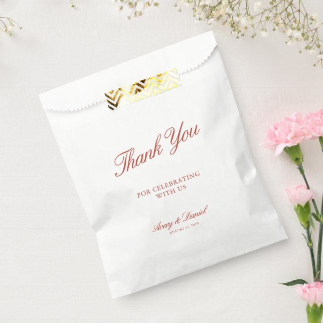 Elegant Vintage Wedding Red Favor Bags (Sealed)