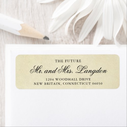 Elegant Vintage Wedding Return Address Label