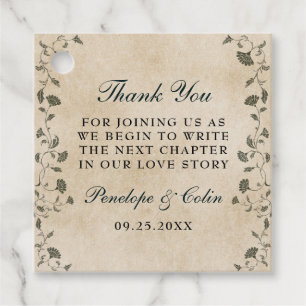 Elegant Vintage Wedding Thank You Favor Tags