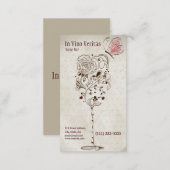 Elegant Vintage Wine Bar Business Card (Front/Back)